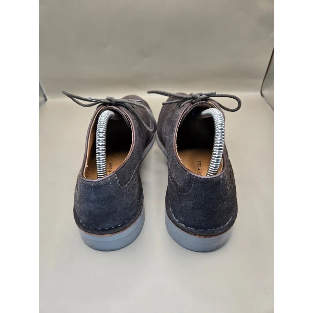 John Varvatos Star USA Oxfords Mens 7.5 Grey Suede Casual Wingtip Dress Sneakers